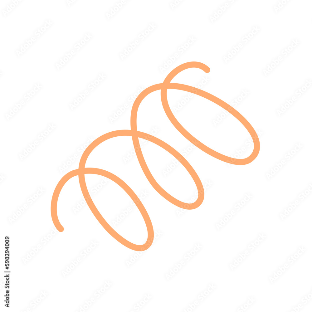 Obraz premium Orange swirly element
