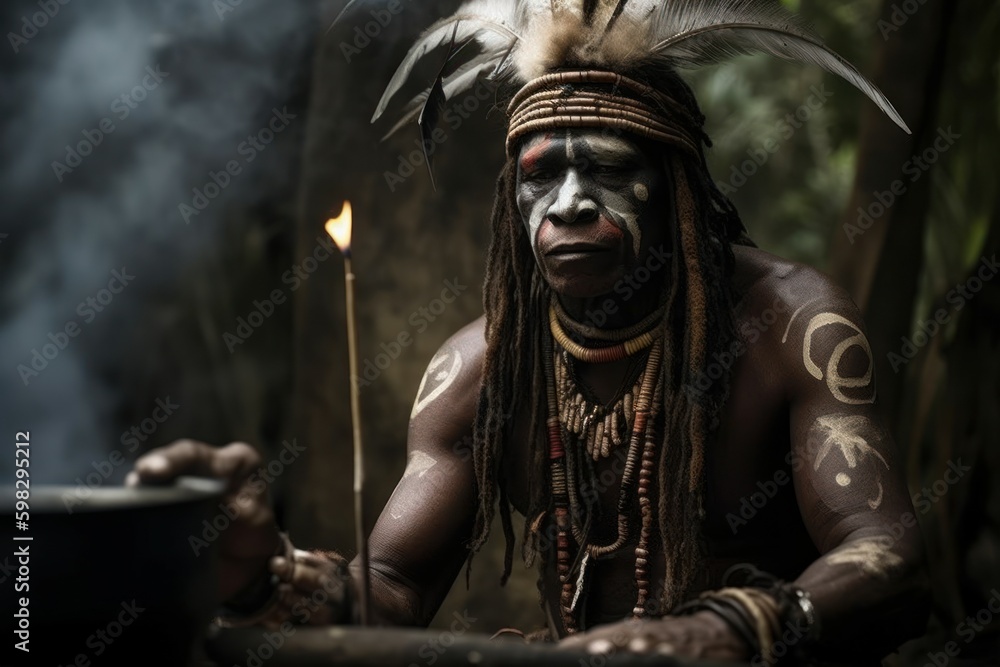 Voodoo shaman dark. Generate Ai Voodoo shaman dark. Generate Ai