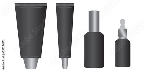 containers for cosmetics icon, vector, illustration, symbol