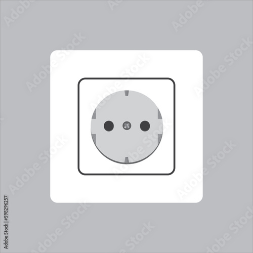 power outlet icon, vector, illustration, symbol