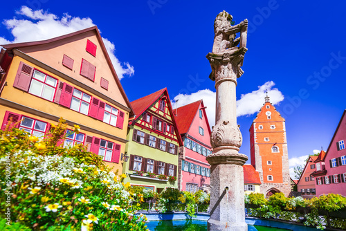 Dinkelsbuhl, Germany.. Romantic Road sceni route, beautiful city in Bavaria. photo