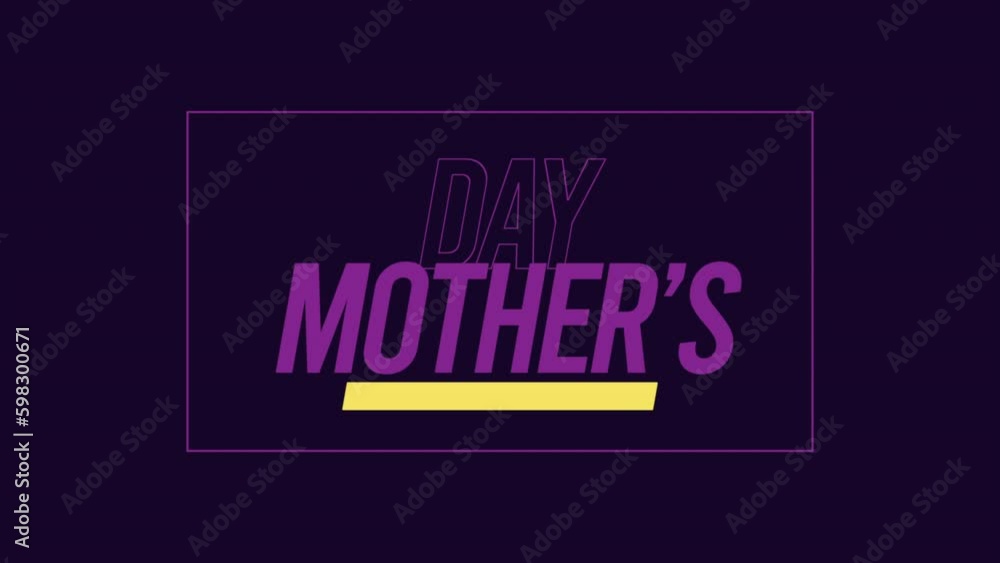 Modern Mothers Day text in frame on fashion black gradient, motion abstract holidays, family and promo style background Modern Mothers Day text in frame on fashion black gradient, motion abstract holidays, family and promo style background