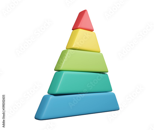 3d pyramid infographic.