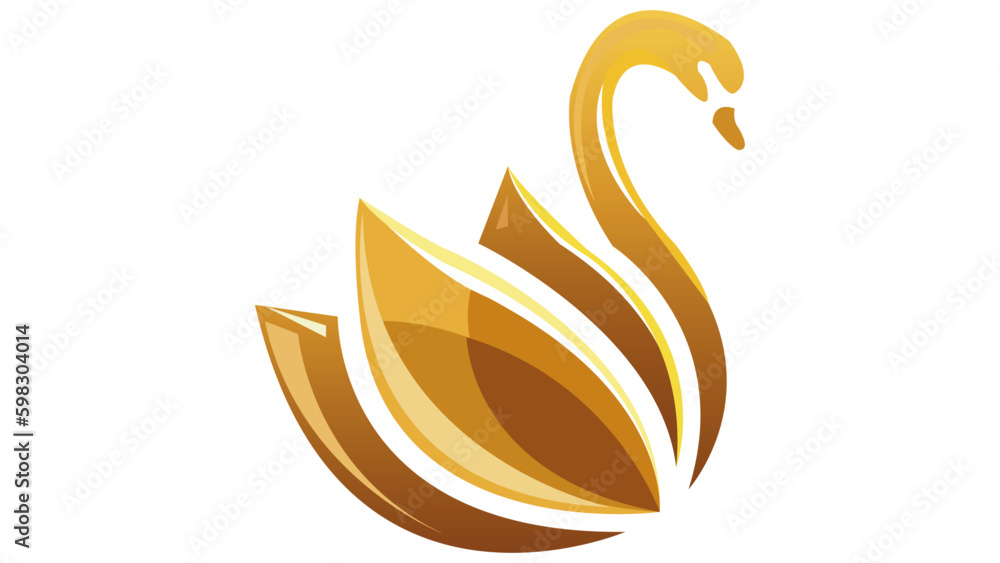 Abstract golden Swan Abstract golden Swan