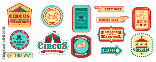 Fényképezés Circus event stickers