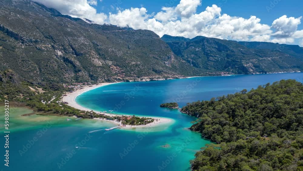 Fethiye Turkey Oludeniz Lagoon Aerial Landscape View Fethiye Turkey Oludeniz Lagoon Aerial Landscape View
