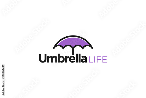 Umbrella logo design icon symbol