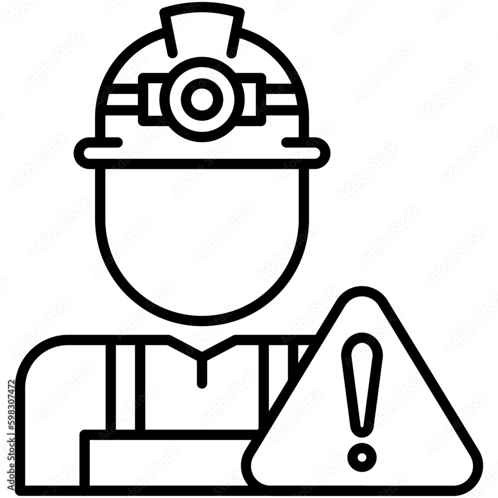 Safety Icon. Exclamation Mark Alert Symbol. Line Icon Vector Stock Safety Icon. Exclamation Mark Alert Symbol. Line Icon Vector Stock