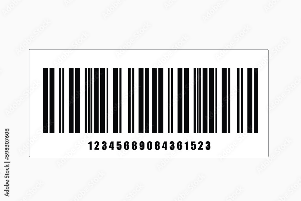 Realistic barcode icon. Barcode vector illustration. Realistic barcode icon. Barcode vector illustration.