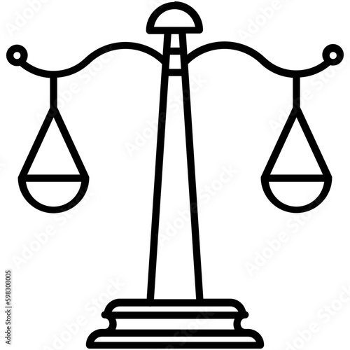 law icon. government public election symbol. line icon vector stock