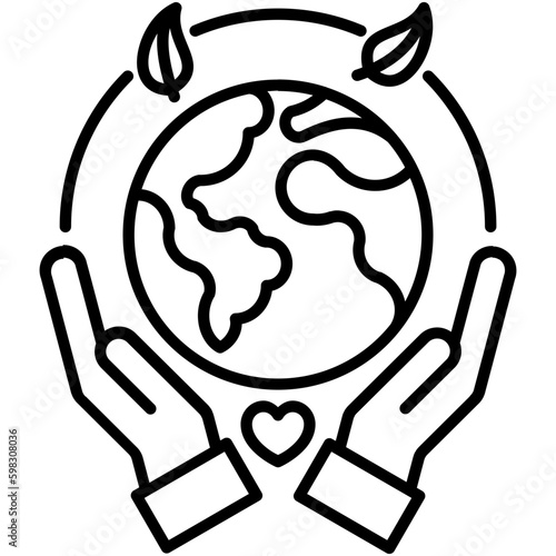 csr icon. life give back symbol. line icon vector stock