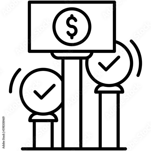 Bid Icon. Auction Act Symbol. Line Icon Vector Stock 