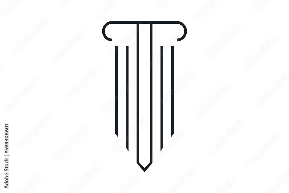 Simple elegant law firm logo , justice logo , black and white background Simple elegant law firm logo , justice logo , black and white background