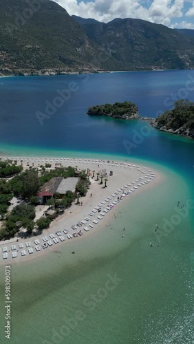 Fethiye Turkey Oludeniz Lagoon Aerial Landscape View 