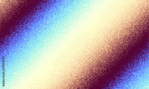 Pattern of a random small dots. Noise diagonal gradient background. Horizontal vector image