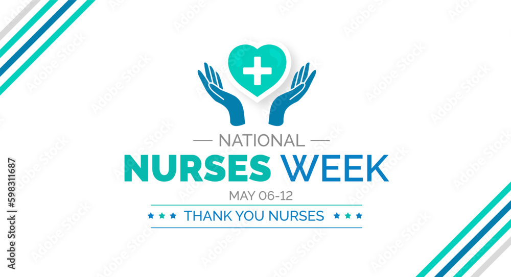 National Nurses Week background or banner design template celebrated in may National Nurses Week background or banner design template celebrated in may