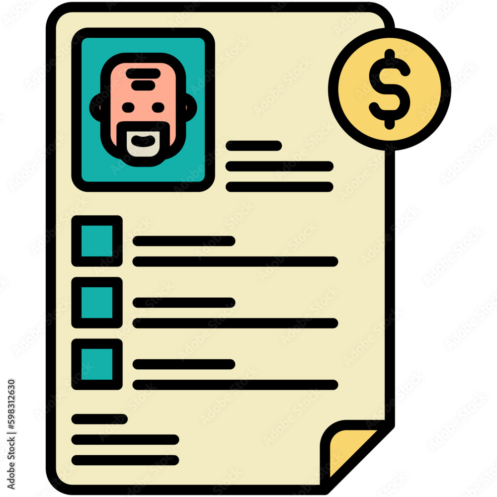 Money plan Icon. Pension Fund Plan Symbol. Line Filled Icon Vector Stock Money plan Icon. Pension Fund Plan Symbol. Line Filled Icon Vector Stock