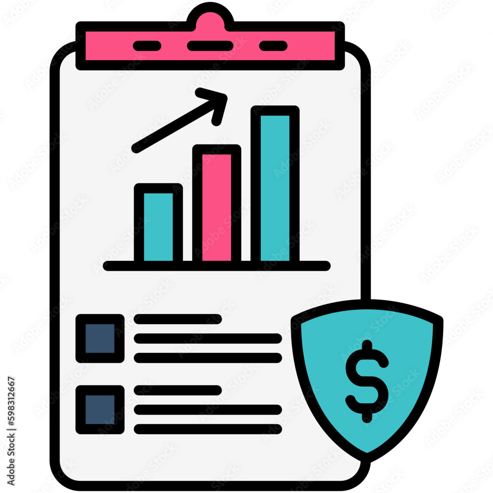 Money plan Icon. Pension Fund Plan Symbol. Line Filled Icon Vector Stock Money plan Icon. Pension Fund Plan Symbol. Line Filled Icon Vector Stock