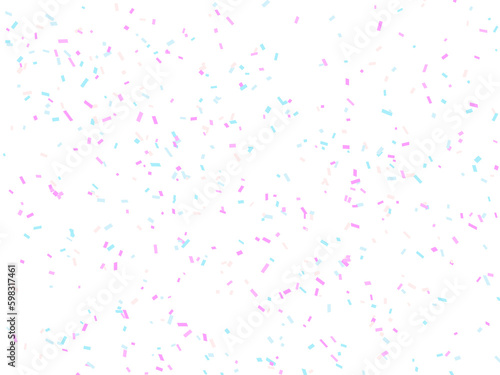 Pastel color confetti on tranparent background  confetti overlay layer. Festive backdrop for your projects.