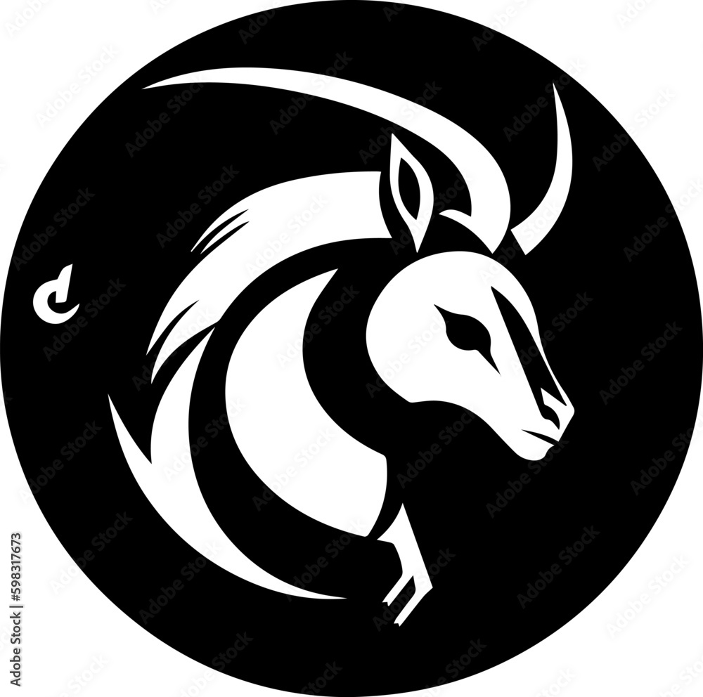 Fototapeta premium Capricorn zodiac icon