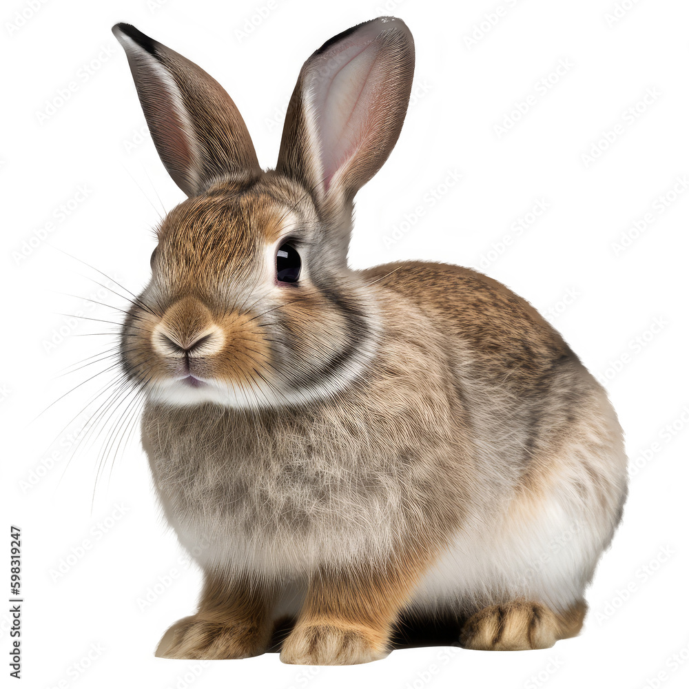 brown rabbit isolated on white brown rabbit isolated on white
