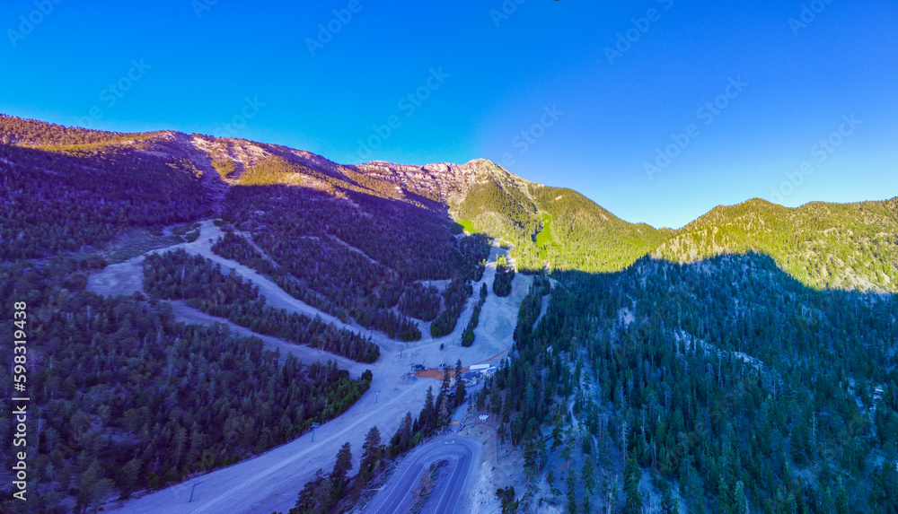 Fototapeta premium Mt. Charleston, Nevada, USA - June 14, 2018: Mt. Charleston, Lee Canyon and nearby rock formations and recreation areas.