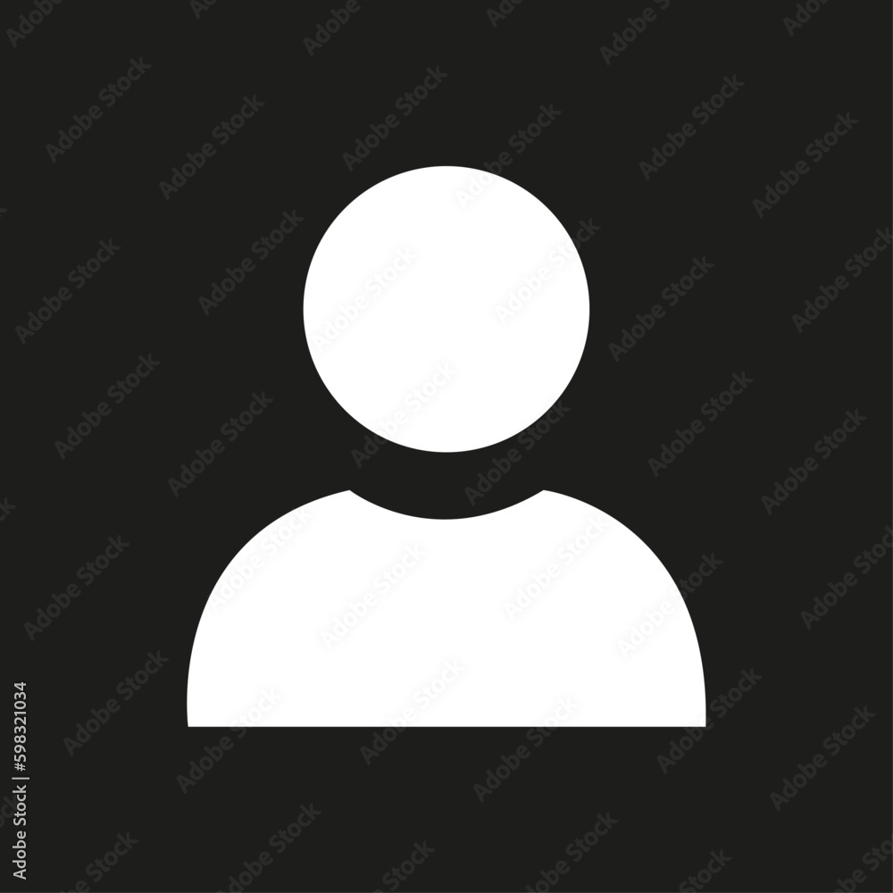 Vector flat icon. Isolated user profile. Avatar. Silhouette of a man or ...