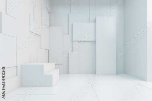 modern floor room indoor template minimal wall light mockup background interior white. Generative AI. Generative AI © SHOTPRIME STUDIO
