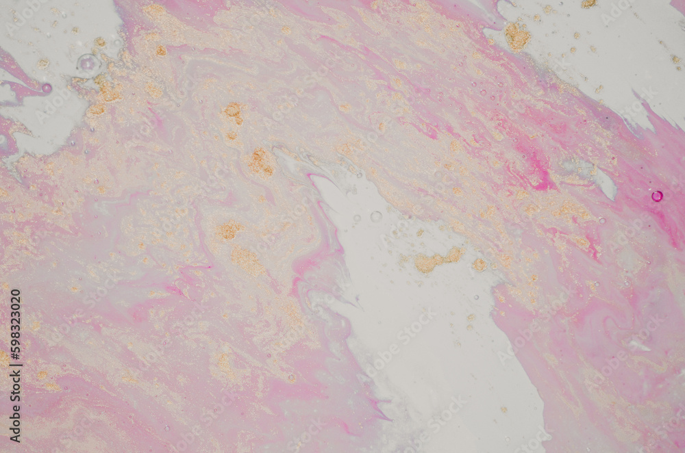 Fototapeta premium Brilliant sequins. TRENDY painting. Pastel Marble agate. Abstract background. Pattern with gold dust. Golden swirl. The Museum of Art. Nature. Natural luxury. Beautiful ART. Abstraction.