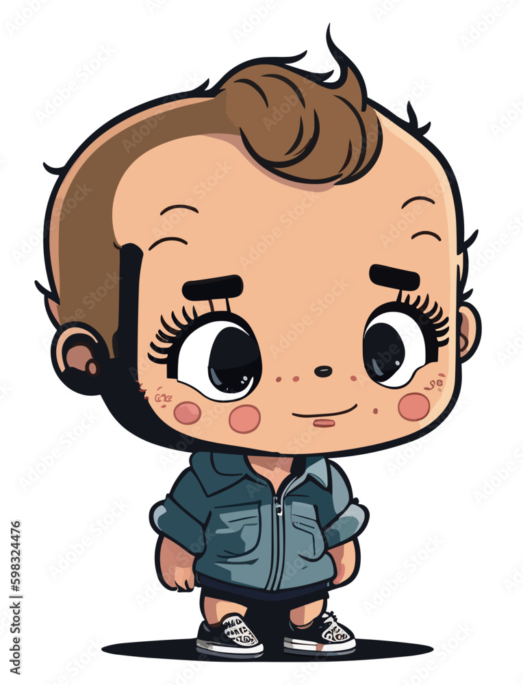 high quality vector illustration of a baby with a smile isolated on white background. high quality vector illustration of a baby with a smile isolated on white background.