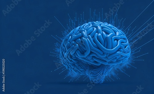 rare artificial human brain  scientific style  futuristic composition  advanced technology  brain  scientific development  artificial intelligence  by generative