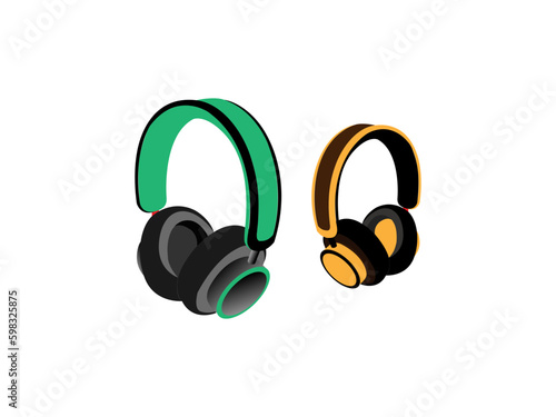 Vector headphones icon. modern white background.  in trendy flat style 
 design vector illustration concept for web and mobile, infographics. Headphones icon graphic.
