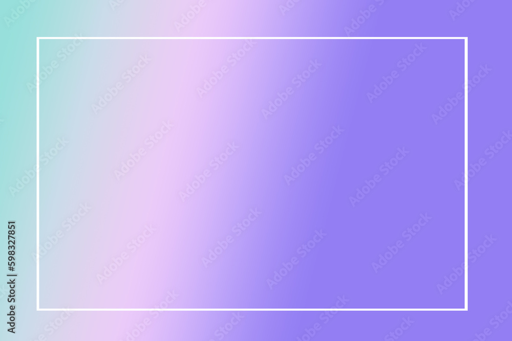 Background with pastel tones and white frame, purple, pink, yellow, green, gradation, gradation pastel.