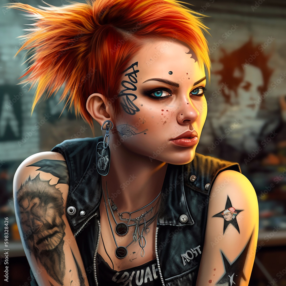 punk-rock-girl-generative-ai-a-digital-painting-of-a-punk-rock-girl