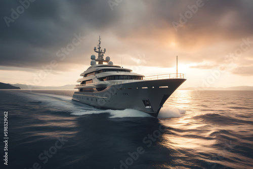 Leinwand Poster luxury yacht