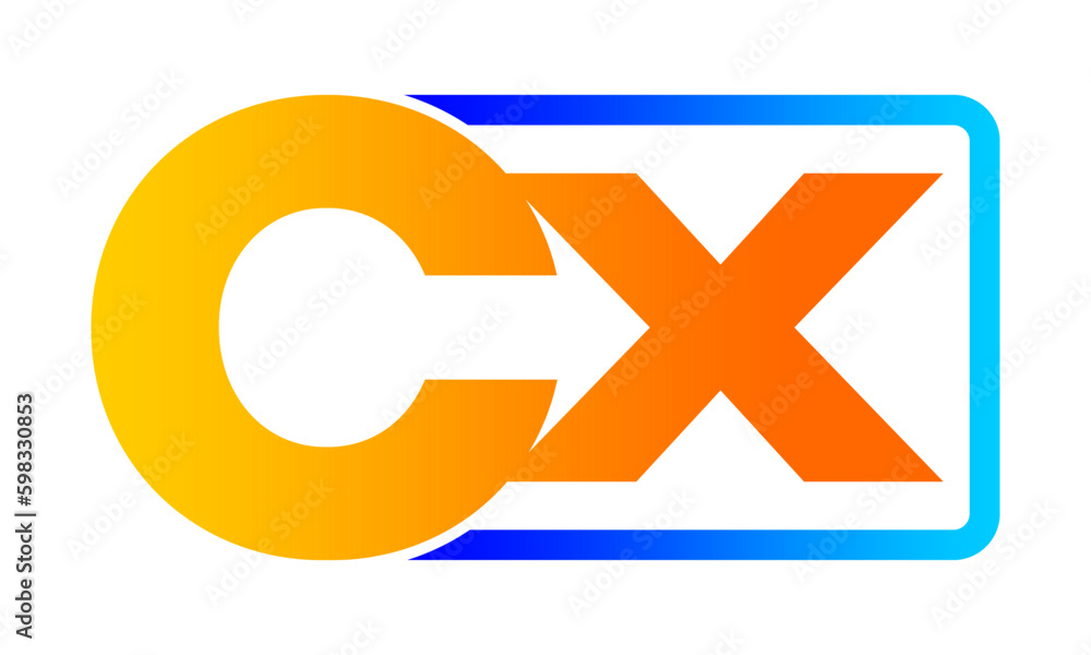 Letter CX alphabet vector logo