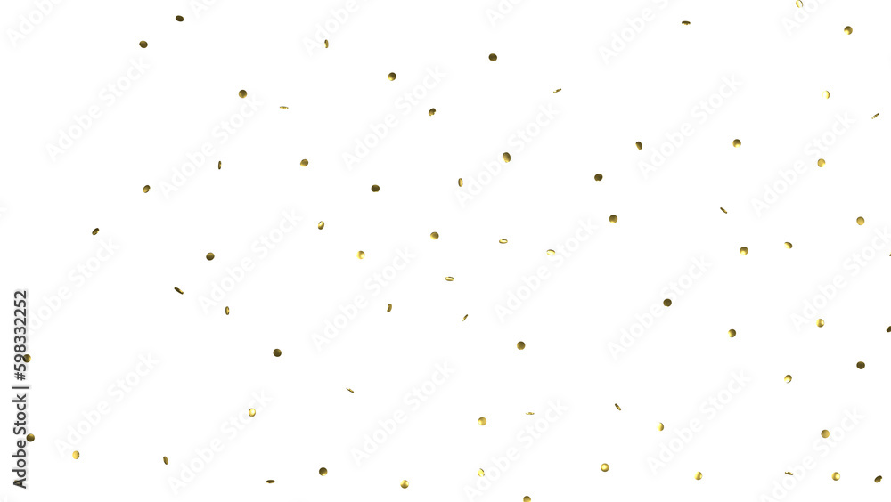 Glittering confetti on a transparent background. Holiday, birthday and Christmas decoration Glittering confetti on a transparent background. Holiday, birthday and Christmas decoration