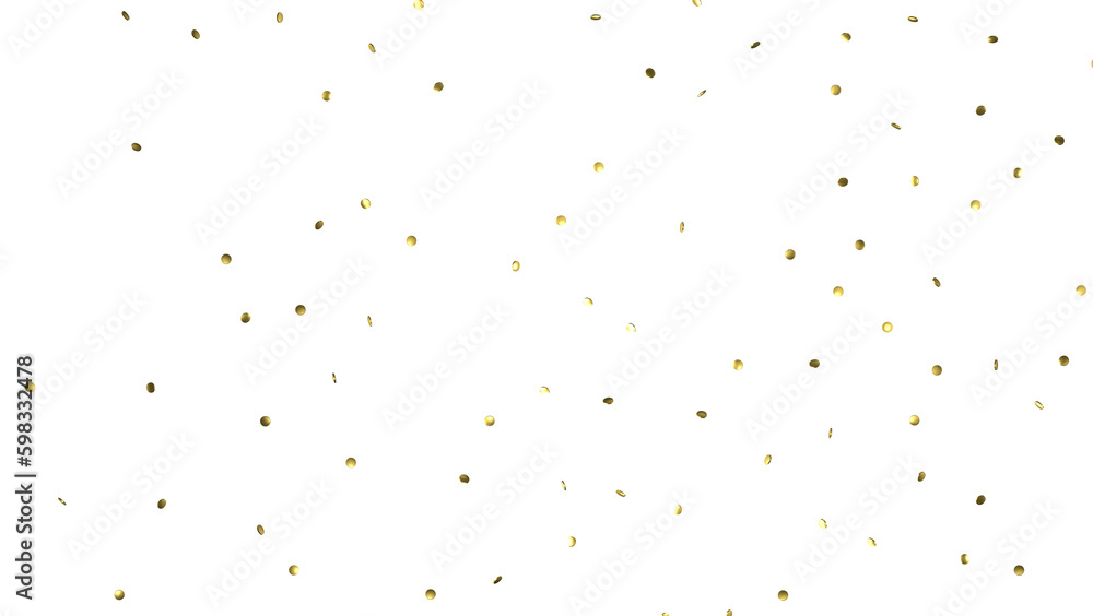 Glittering confetti on a transparent background. Holiday, birthday and Christmas decoration