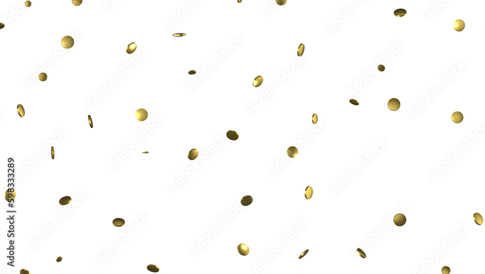 Gold confetti background, isolated on transparent background Gold confetti background, isolated on transparent background