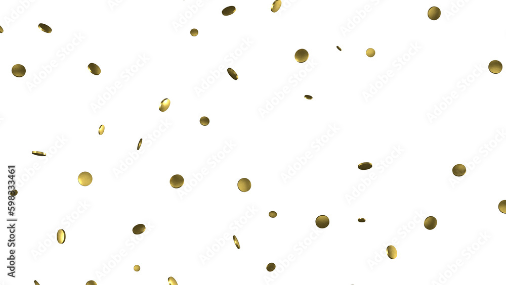 Gold confetti background, isolated on transparent background Gold confetti background, isolated on transparent background