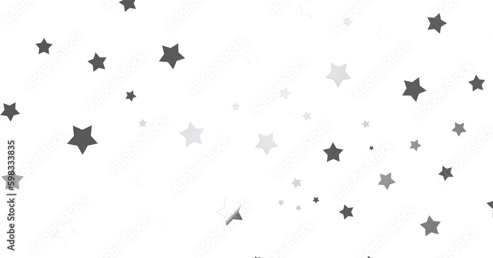 Obraz premium Silver star of confetti. - png transparent