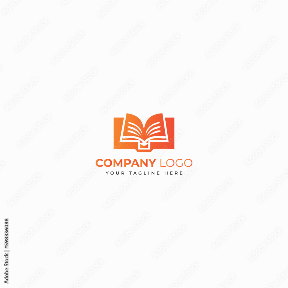 book shop vector logo design book shop vector logo design