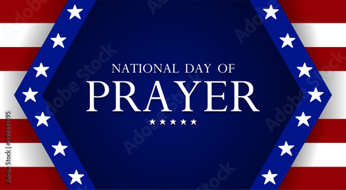 National day of prayer in United States. Suitable for Poster, Banners, background and greeting card. 