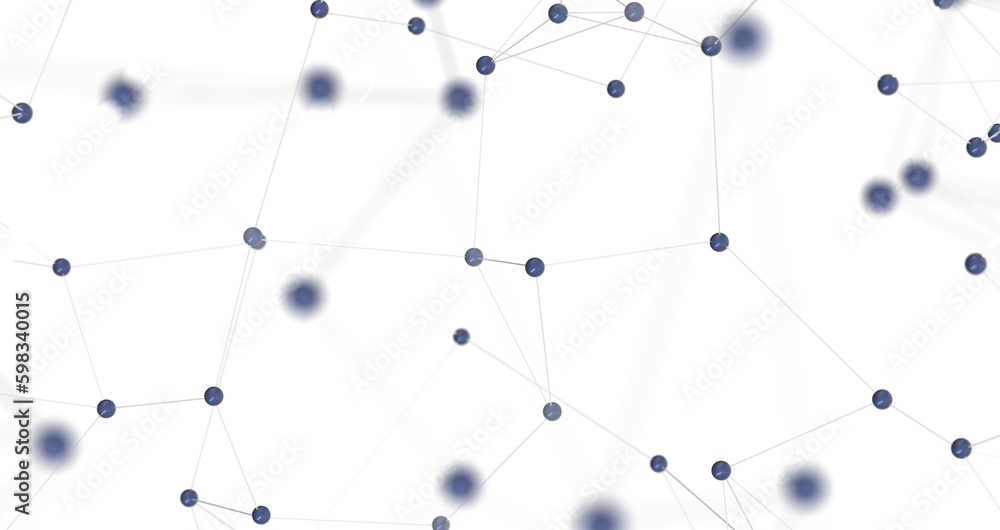 Big data visualization. Network connection structure with chaotic distribution of points and lines. 3D rendering. Big data visualization. Network connection structure with chaotic distribution of points and lines. 3D rendering.