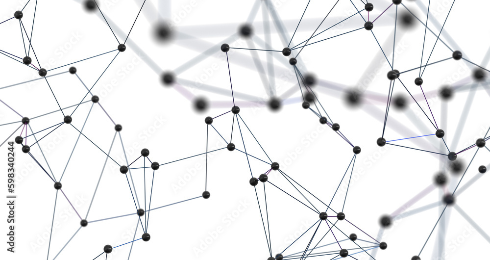 Abstract polygonal space with connecting dots and lines. Dark background. Connection structure. 3d Widescreen Abstract polygonal space with connecting dots and lines. Dark background. Connection structure. 3d Widescreen