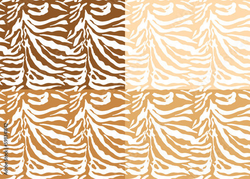Animal seamless pattern design,Collection of print skins. Predators. Cheetah, Giraffe, Tiger, Zebra, Leopard, dalmatian, cattle, Jaguar. Printable Background. Vector illustration.