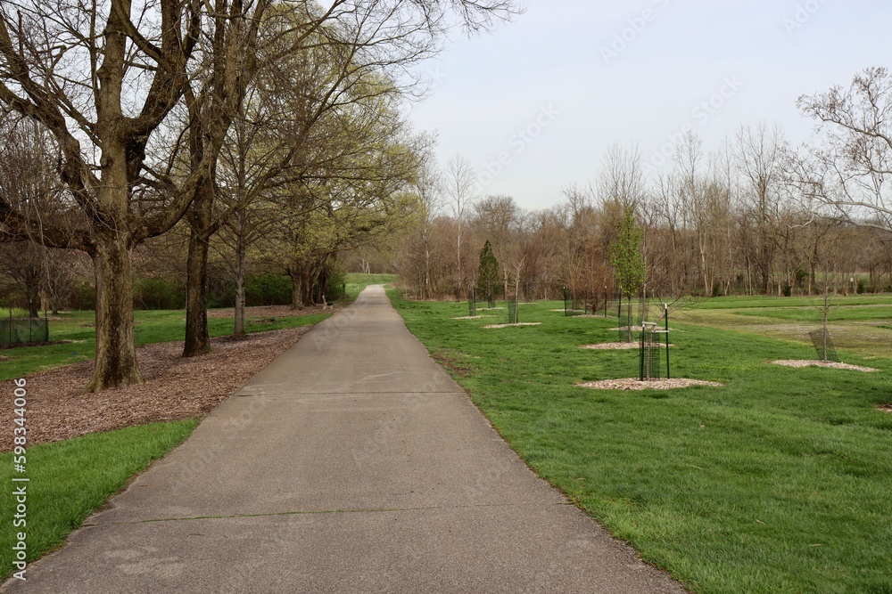 The long empty pathway in the countryside. The long empty pathway in the countryside.
