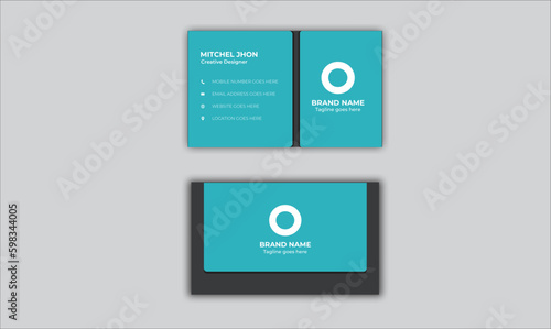 Creative Modern Corporate Business Card Design Template Double sided Horizontal Name Card Simple and clean Colourful visiting card.