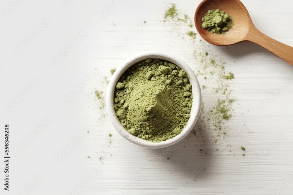matcha tea on white table matcha tea on white table