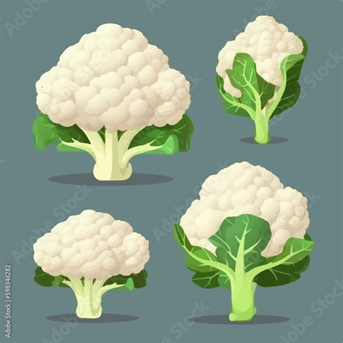 Cartoon cauliflower character with a surprised expression